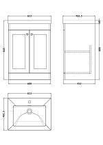 600mm Floor Standing 2-Door Vanity with Basin - 1 Tap Hole - Image 2