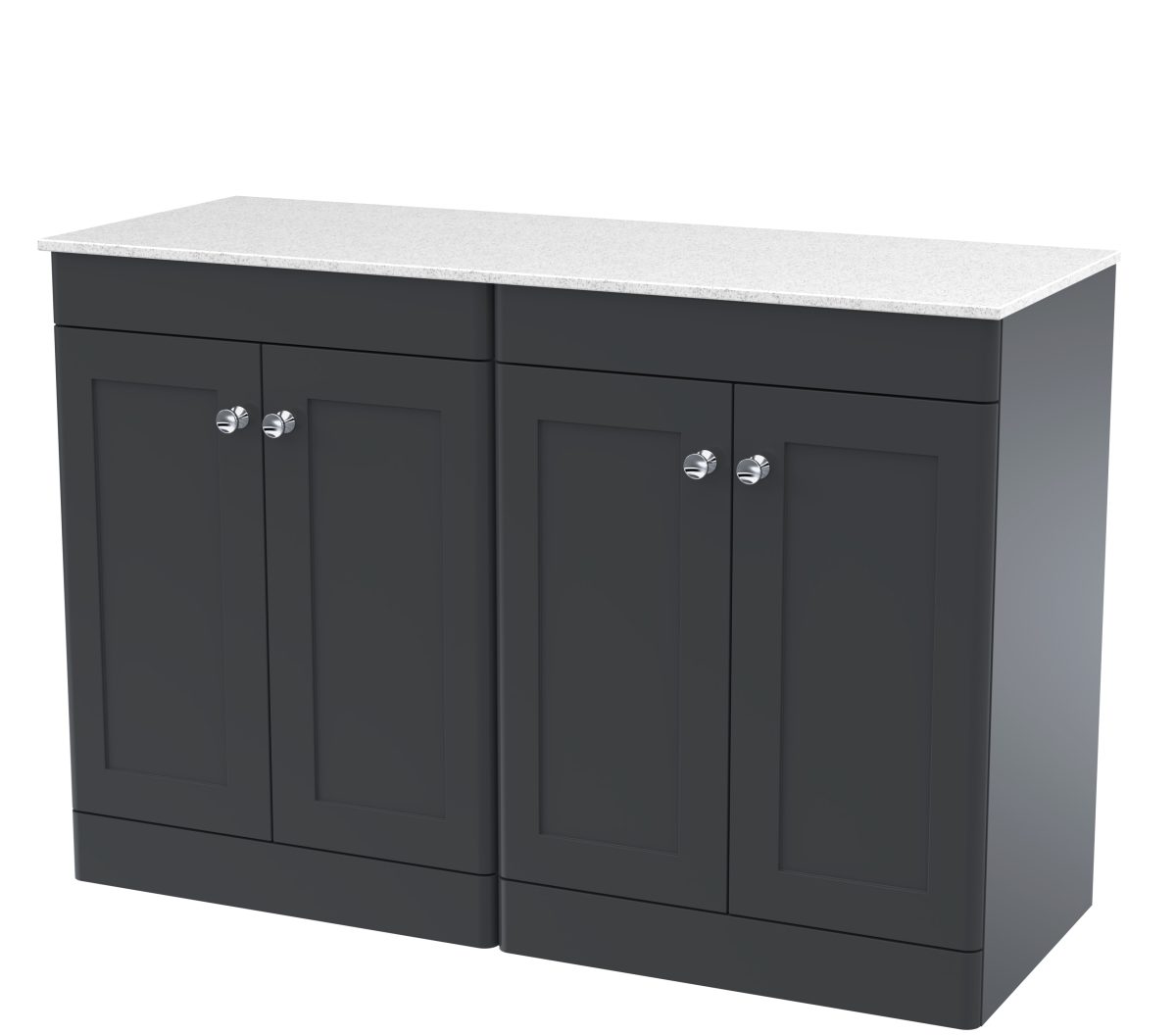 1200mm Floor Standing 4-Door Vanity with Marble Top - Image 1