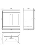800mm Floor Standing 2-Door Vanity with Basin - 1 Tap Hole - Image 2