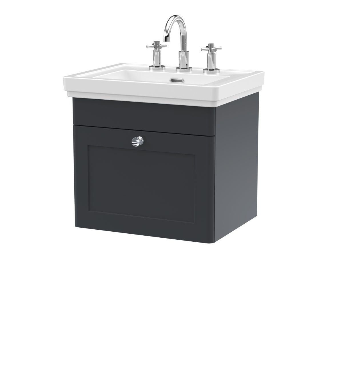 500mm Wall Hung 1-Drawer Vanity & Basin 3TH - Image 1