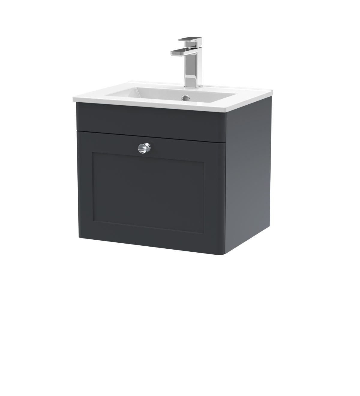 500mm Wall Hung 1 Drawer Vanity & Basin 2 - Image 1