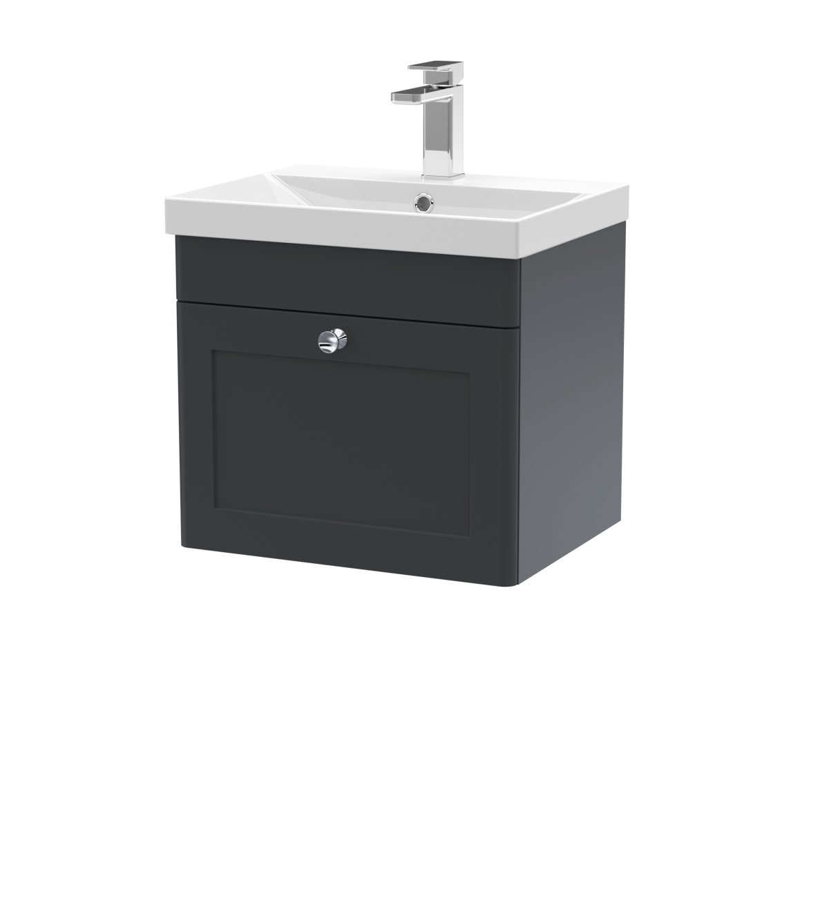 500mm Wall Hung 1 Drawer Vanity & Basin 3 - Image 1