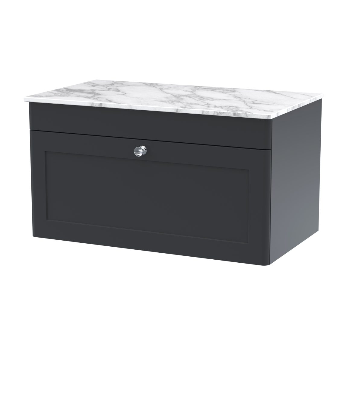 800mm Wall Hung 2-Door Vanity with Marble Top - Image 1