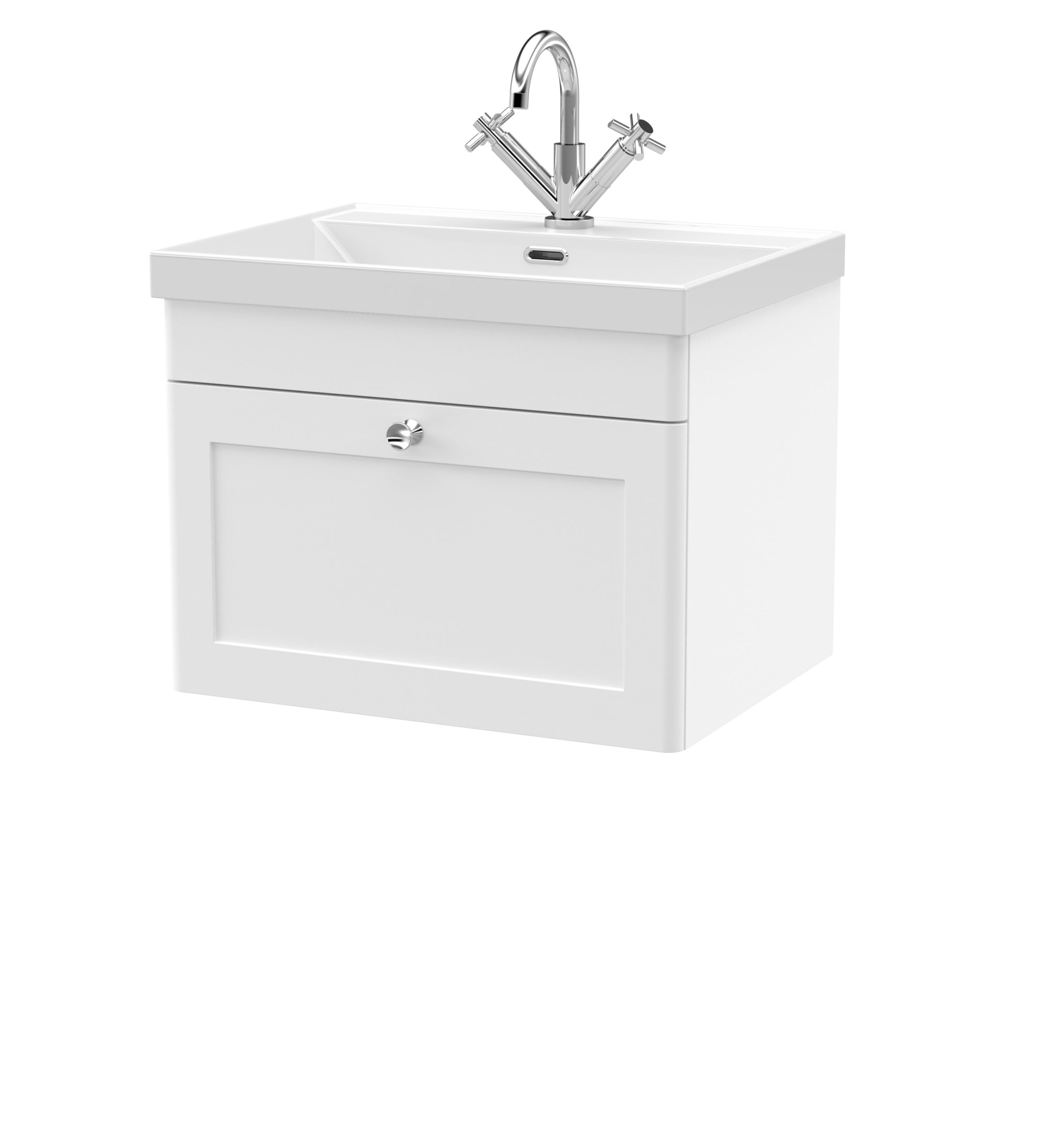 clc194e_furn_v1_co.jpg 600mm Wall Hung 1-Drawer Vanity with Basin - 1 Tap Hole - Image 1