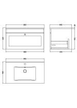 800mm Wall Hung 2-Door Vanity with Basin - 1 Tap Hole - Image 2