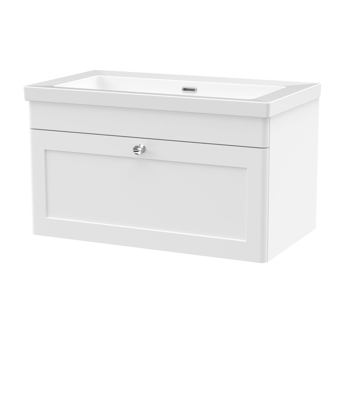 800mm Wall Hung 2-Door Vanity with Basin - 0 Tap Hole - Image 1