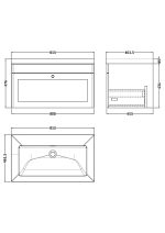 800mm Wall Hung 2-Door Vanity with Basin - 0 Tap Hole - Image 2