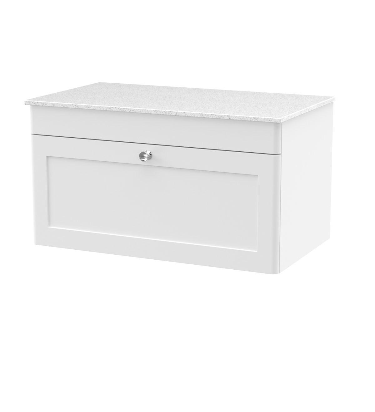 800mm Wall Hung 2-Door Vanity with Marble Top - Image 1