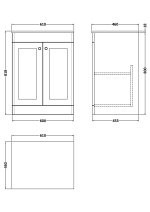 600mm Floor Standing 2-Door Vanity with Marble Top - Image 2