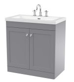 800mm Floor Standing 2-Door Vanity with Basin - 3 Tap Hole