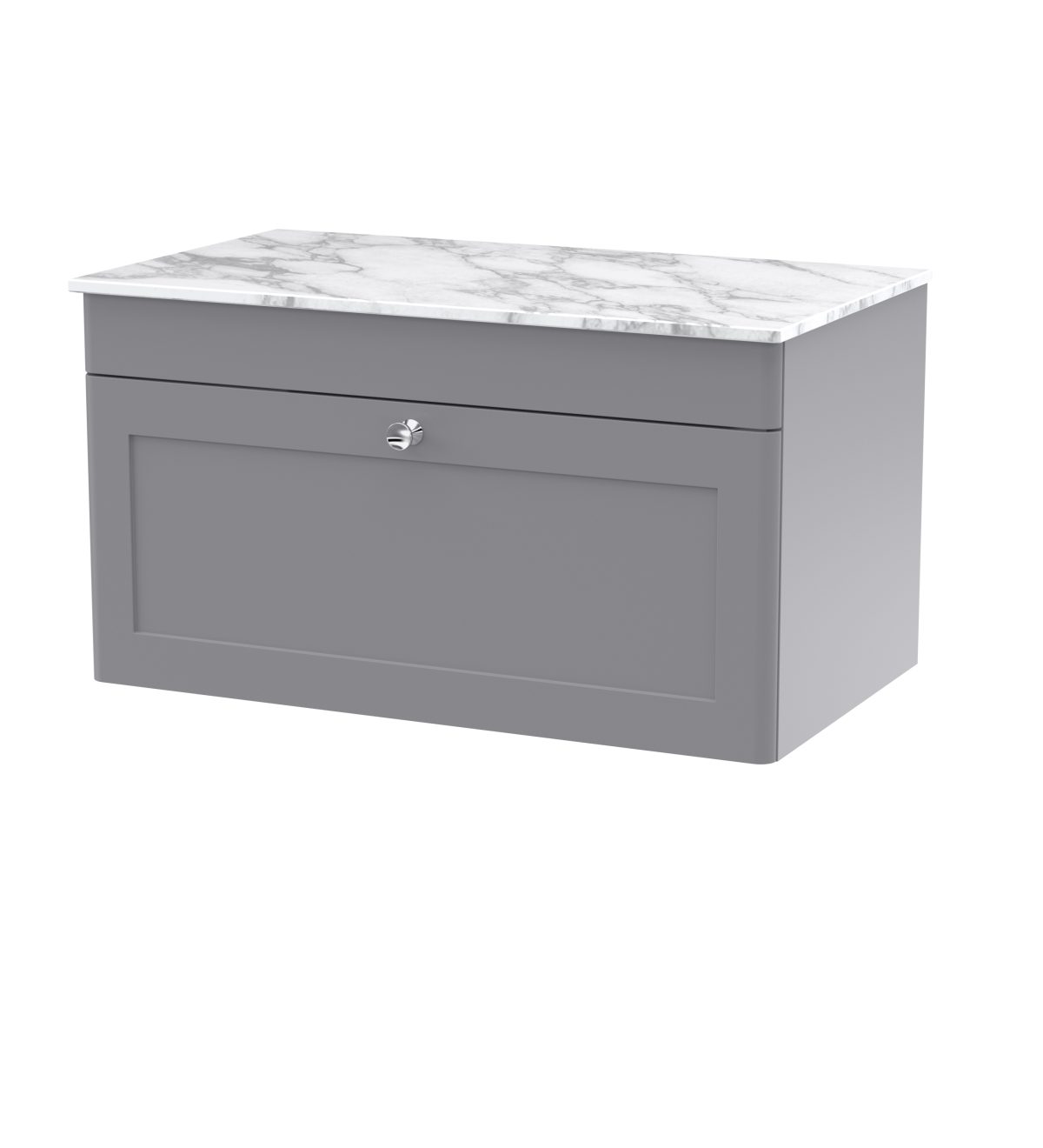800mm Wall Hung 2-Door Vanity with Marble Top - Image 1