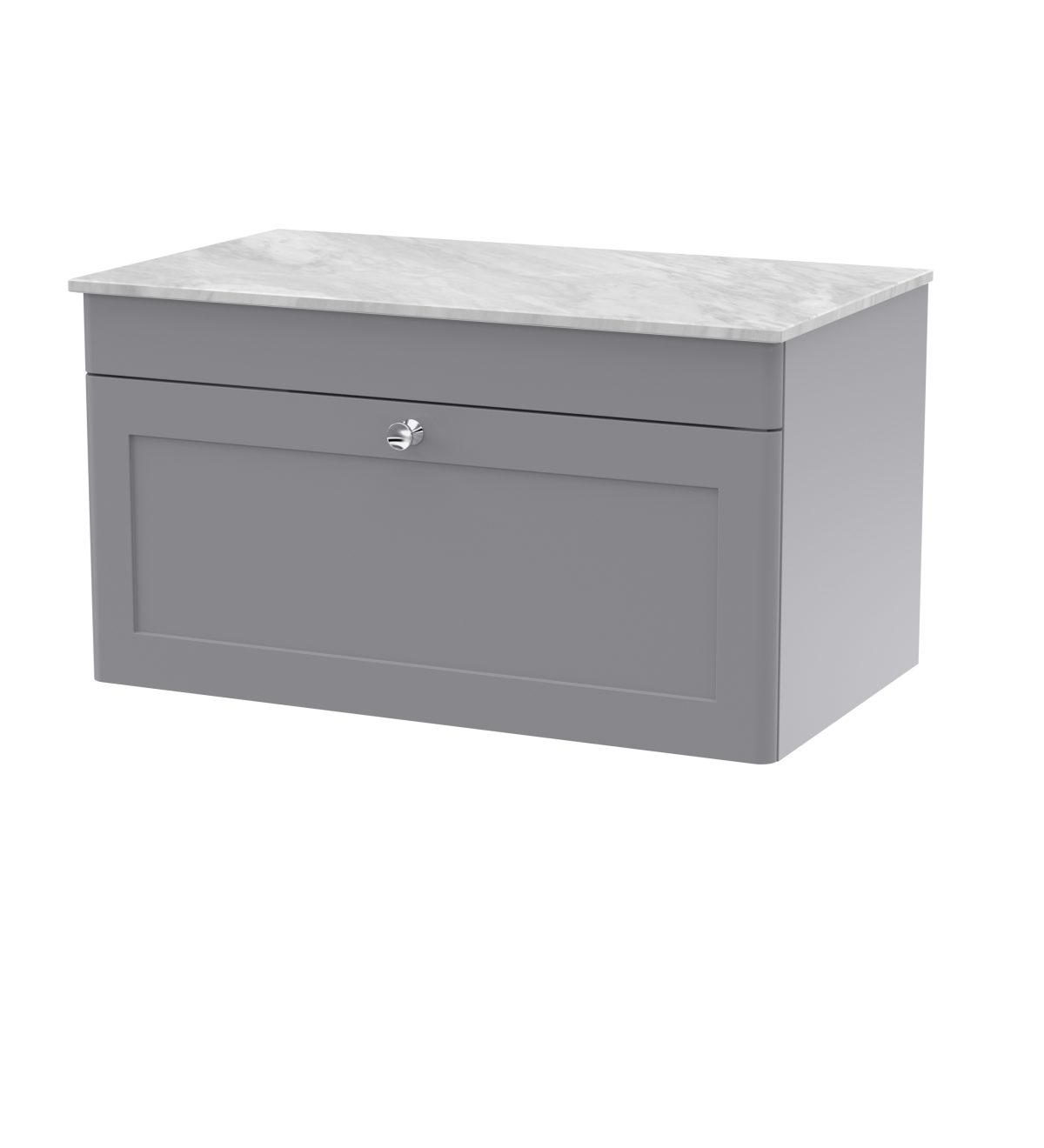 800mm Wall Hung 2-Door Vanity with Marble Top - Image 1