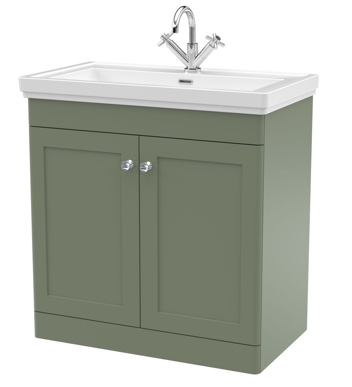 800mm Floor Standing 2-Door Vanity & Basin 1TH - Image 1