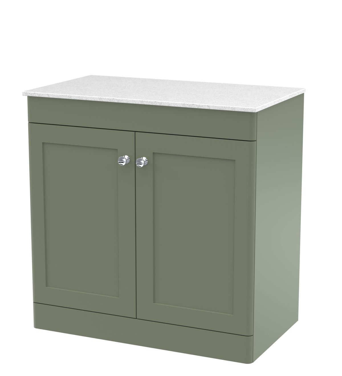 800mm Floor Standing 2-Door Vanity with Marble Top - Image 1
