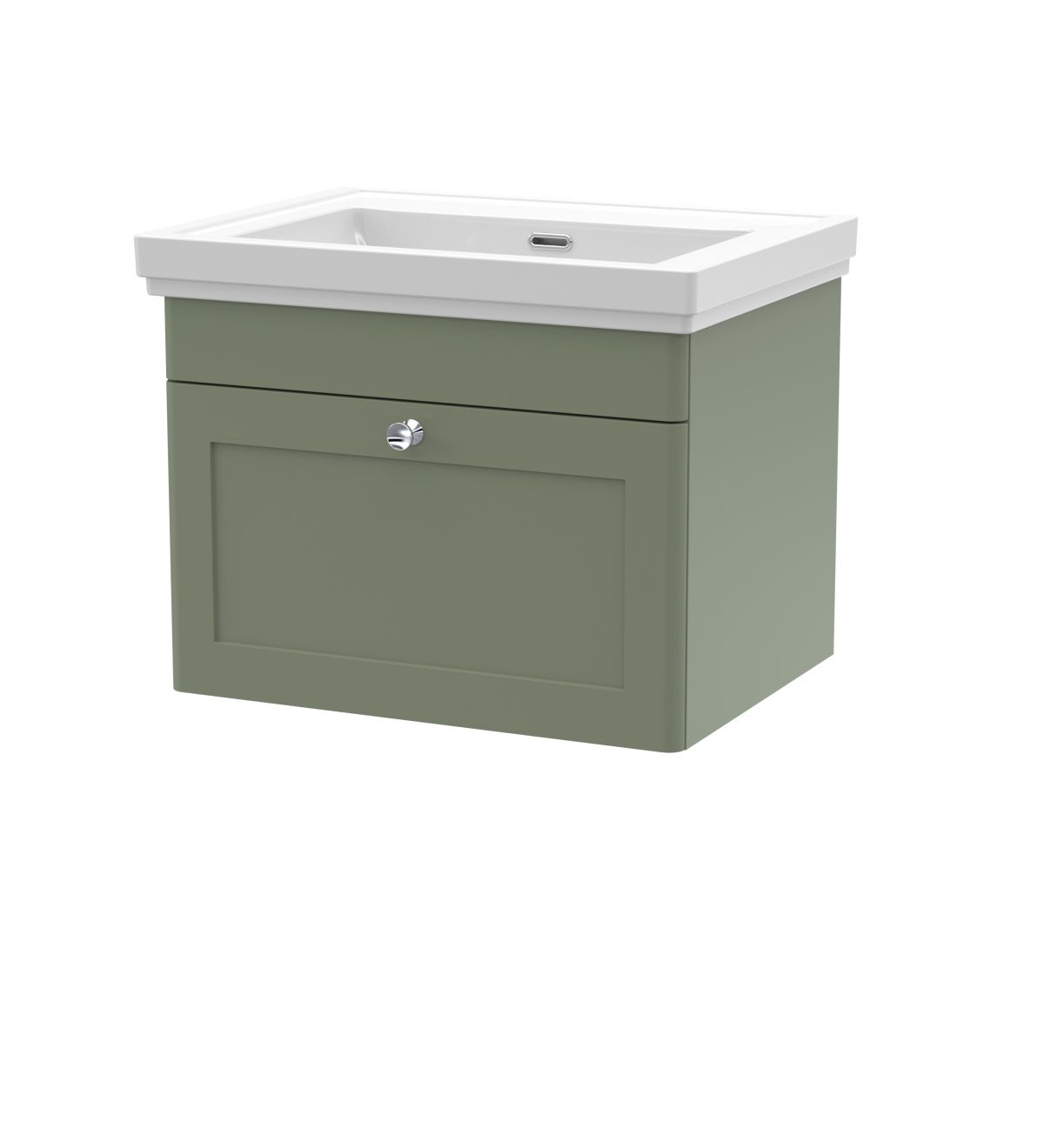 600mm Wall Hung 1 Drawer Vanity & Basin 0TH - Image 1