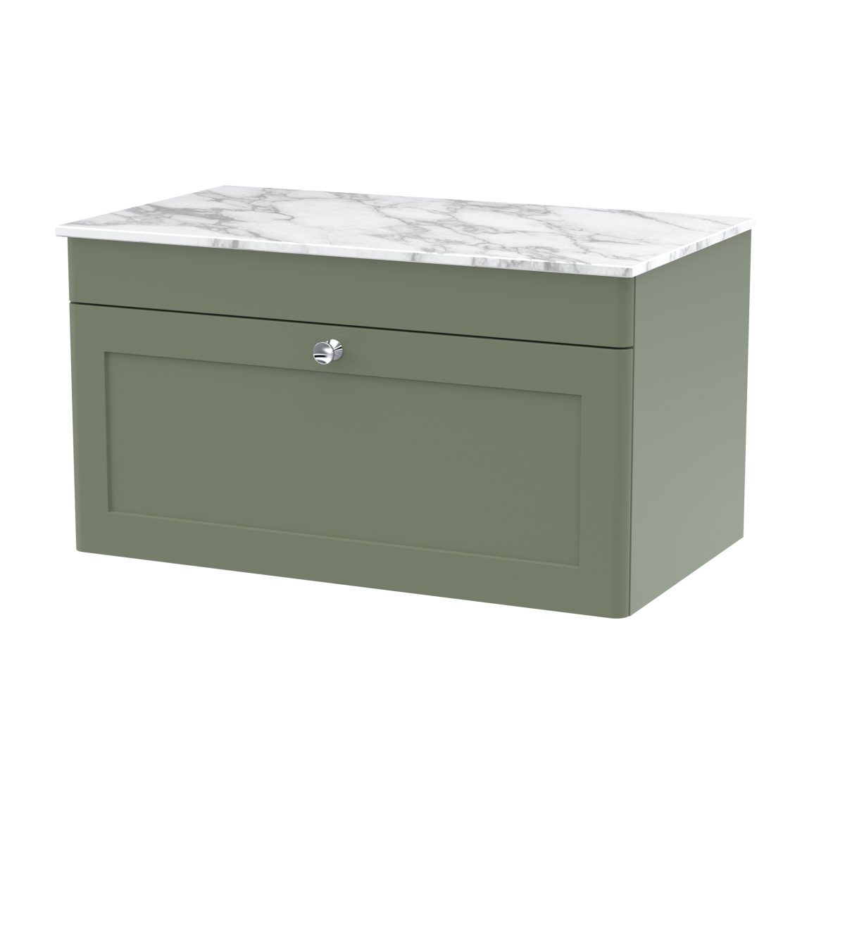 800mm Wall Hung 2-Door Vanity with Marble Top - Image 1