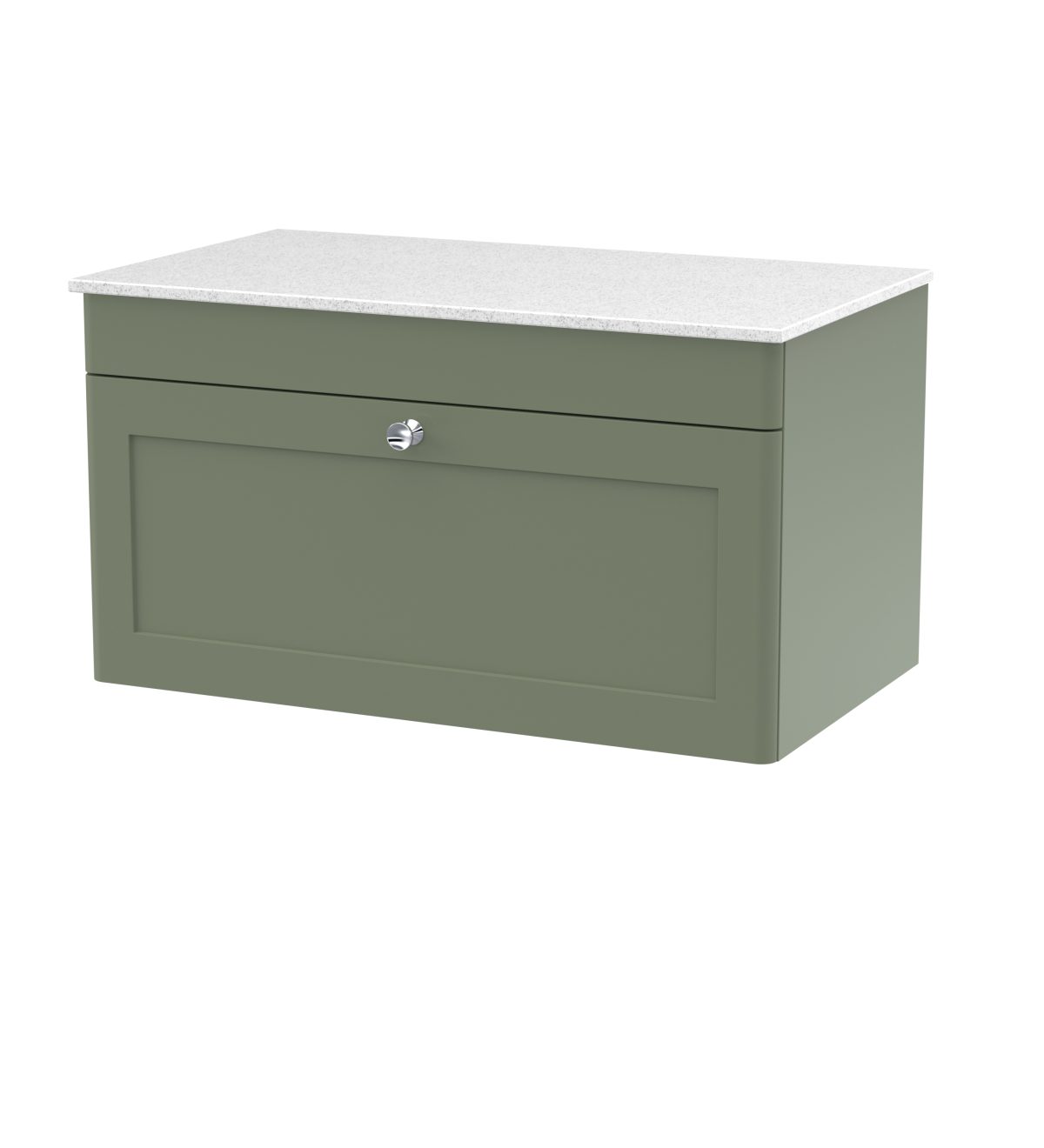 800mm Wall Hung 2-Door Vanity with Marble Top - Image 1
