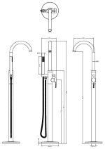 Tec Floor Standing Bath Shower Mixer - Image 2