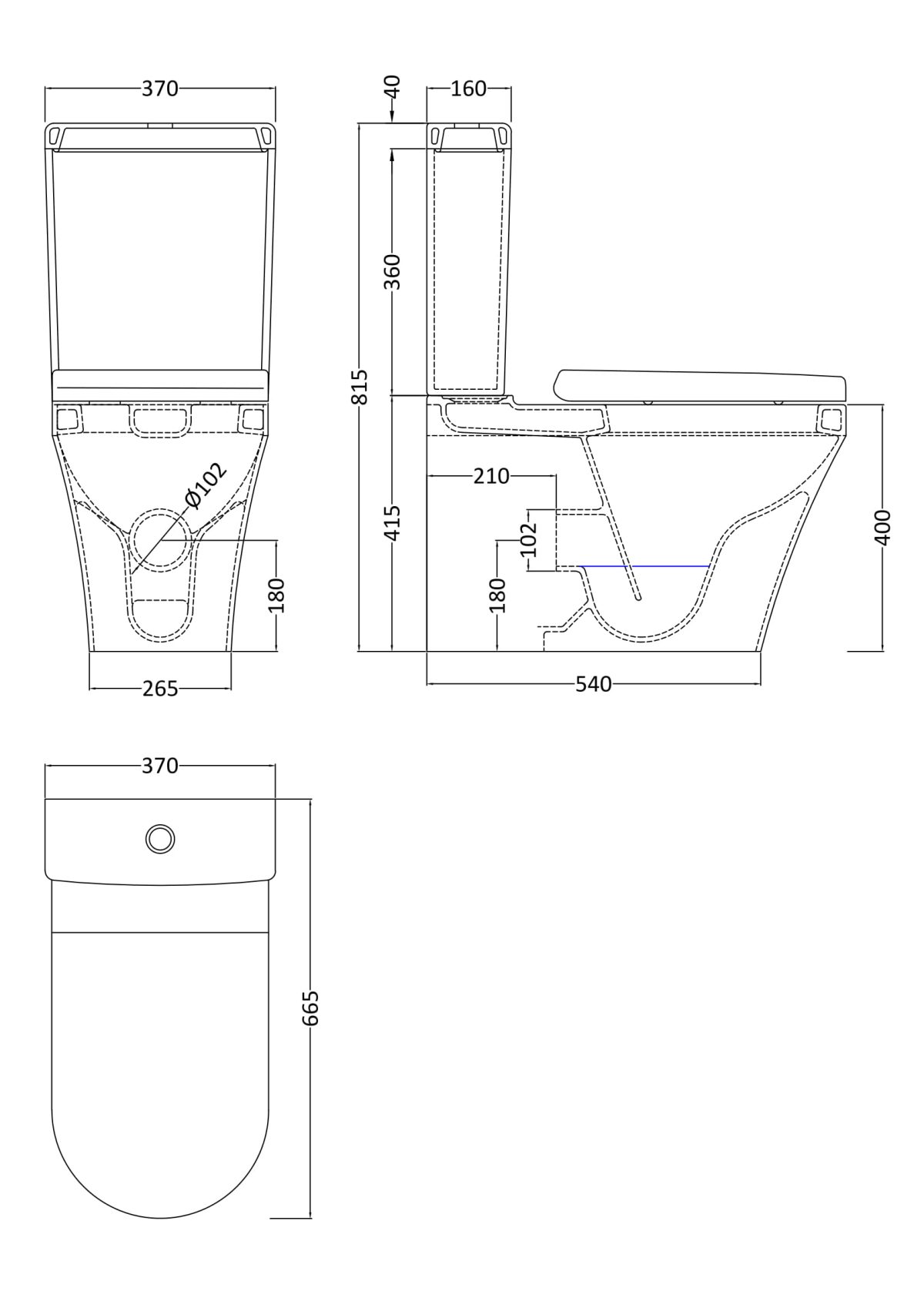 Flush to Wall Pan, Cistern & Seat - Image 3