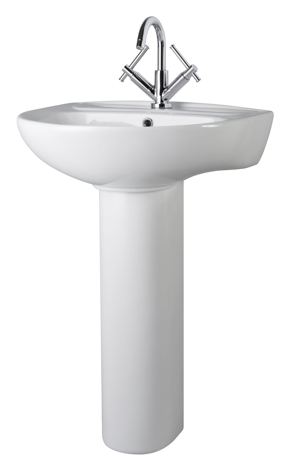 550mm 1TH Basin & Pedestal - Image 1