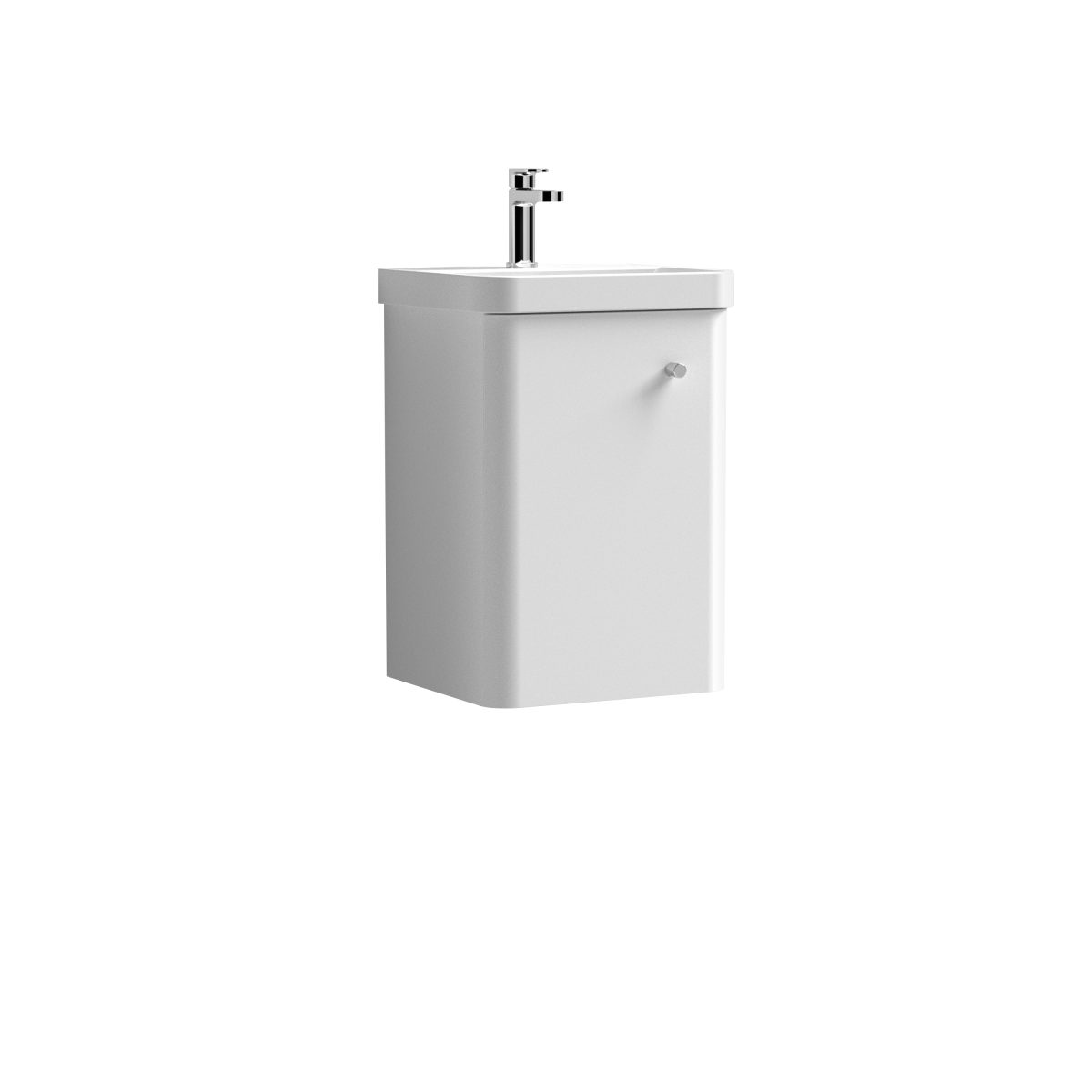 400mm Wall Hung 1-Door Vanity & Basin - Image 1