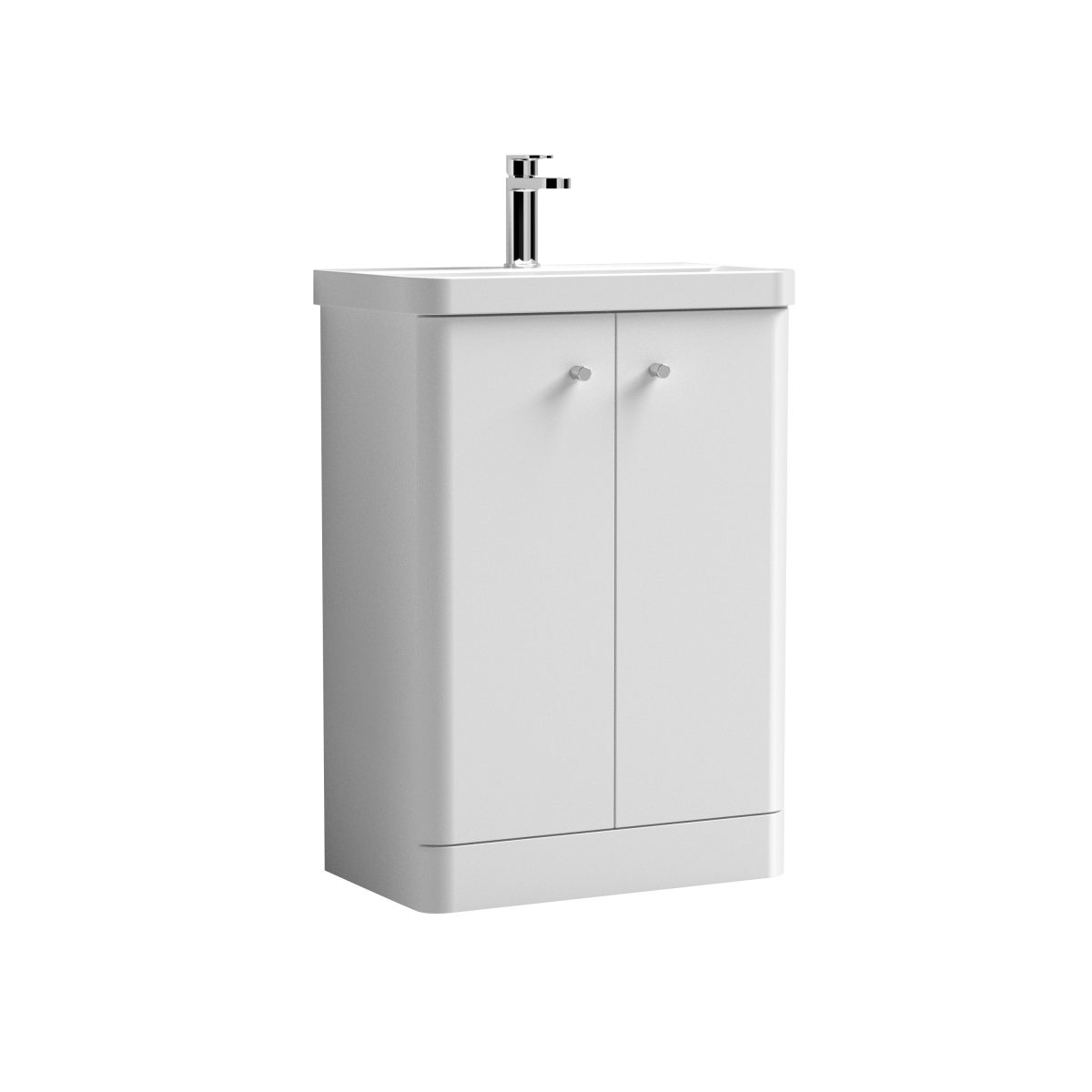 600mm Floor Standing 2-Door Vanity & Basin - Image 1