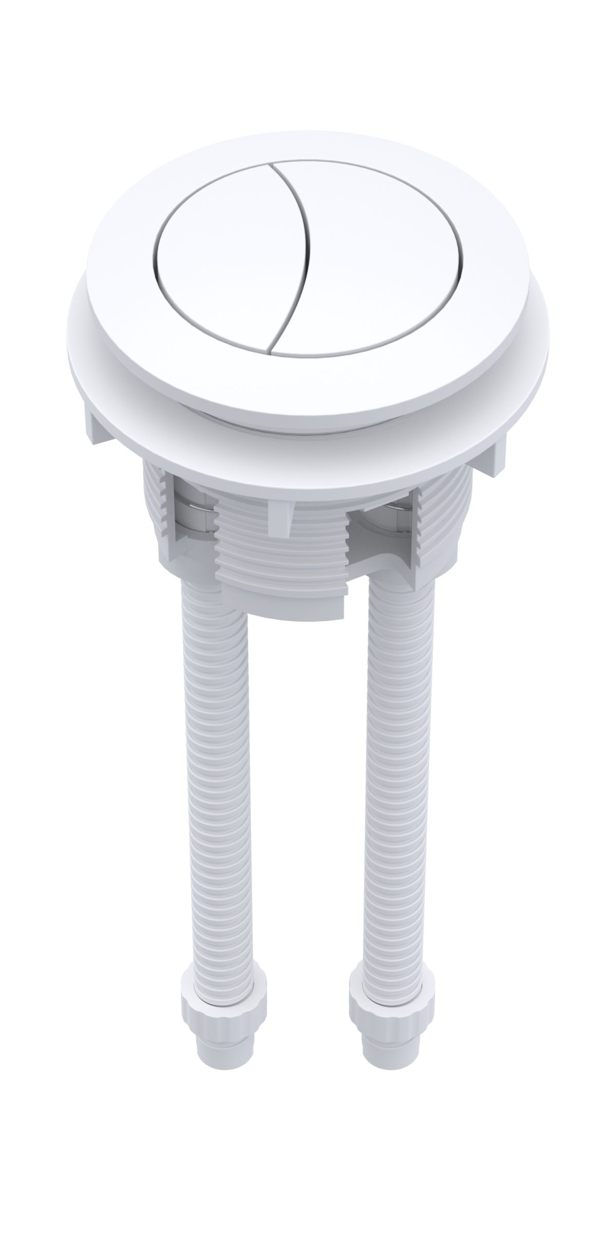 Matt White Cistern Push Button - Image 1