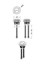 Matt White Cistern Push Button - Image 2
