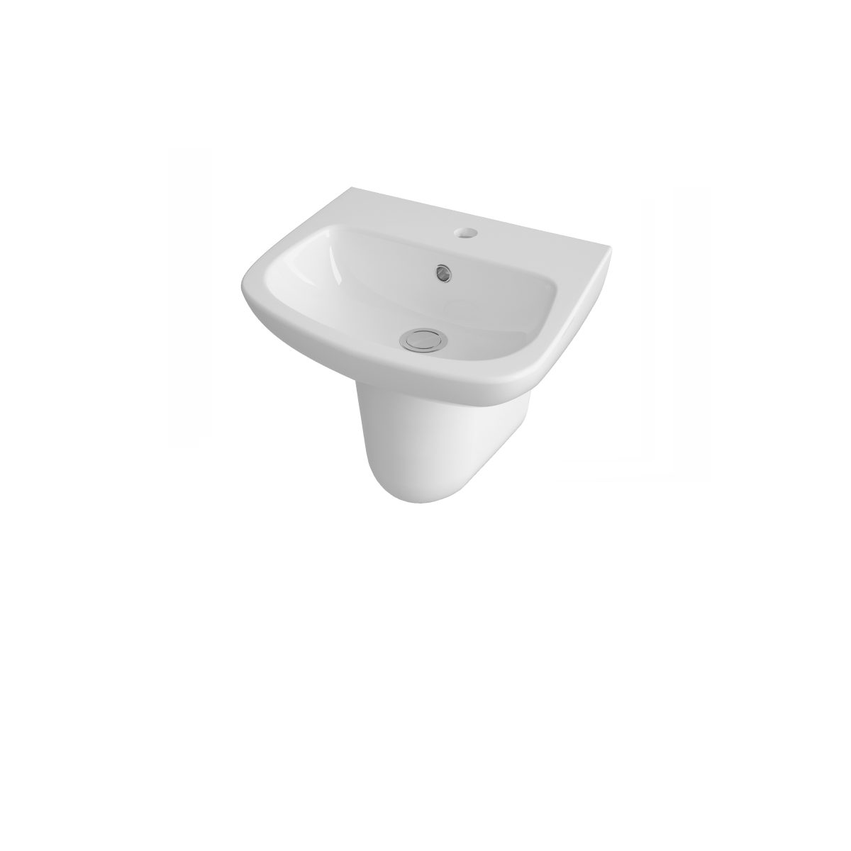450mm Basin & Semi Pedestal - Image 1
