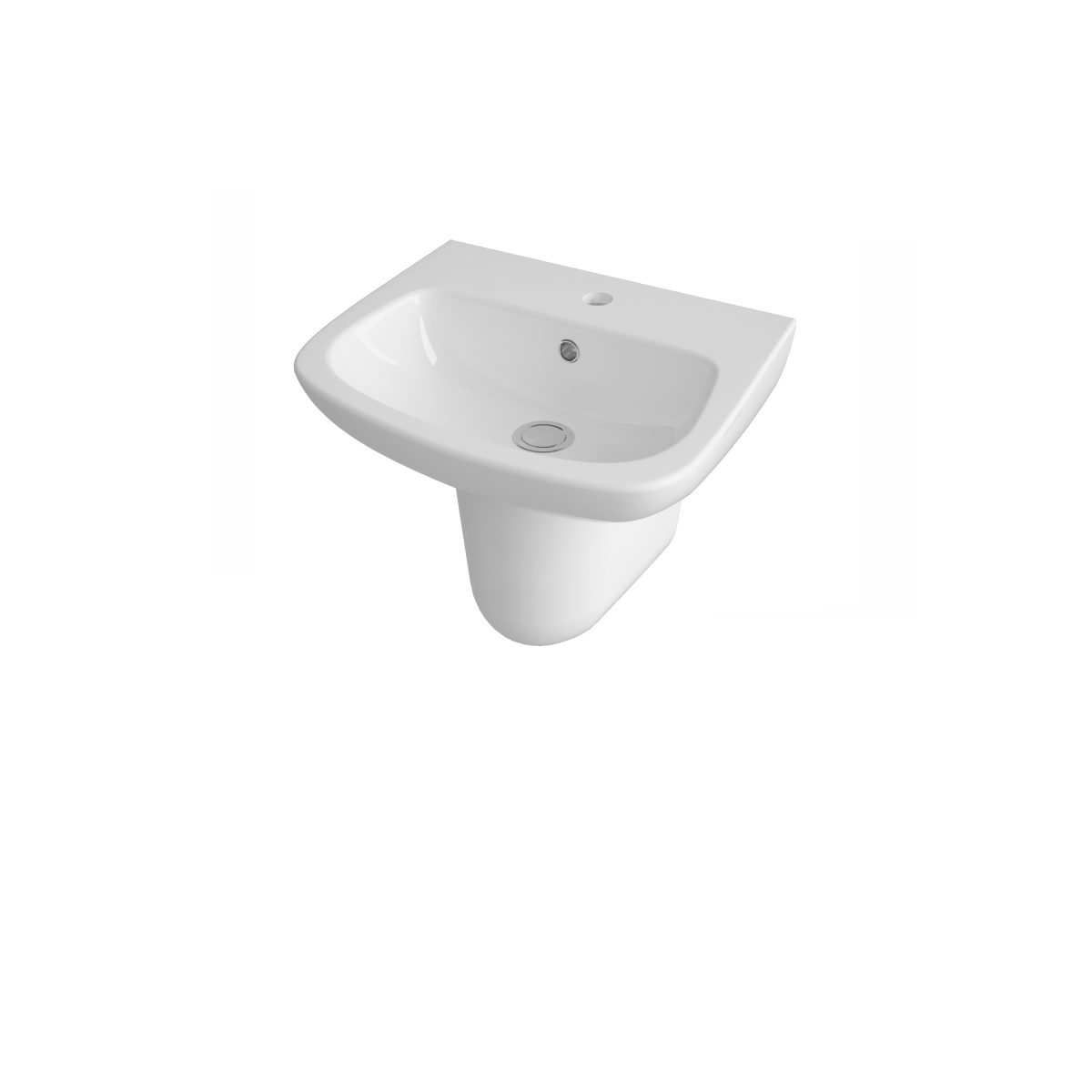 500mm Basin & Semi Pedestal - Image 1