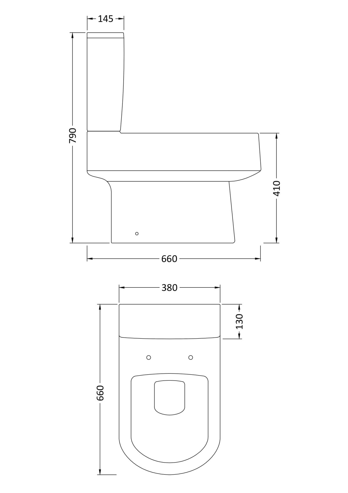 Semi Flush to Wall WC - Image 2