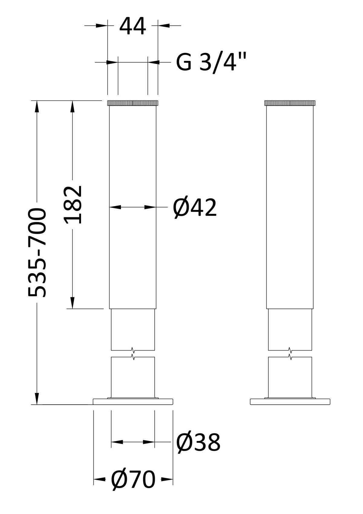 Bath Legs With Adjustable Shrouds - Image 2