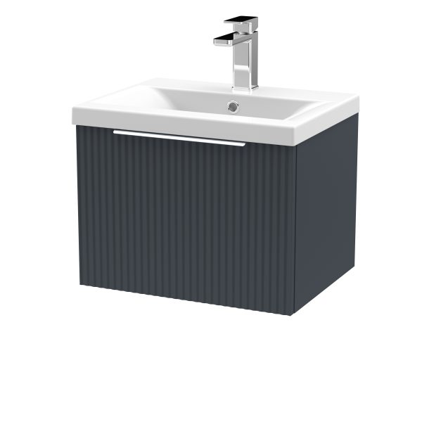 500mm Wall Hung Single Drawer Vanity & Basin 1