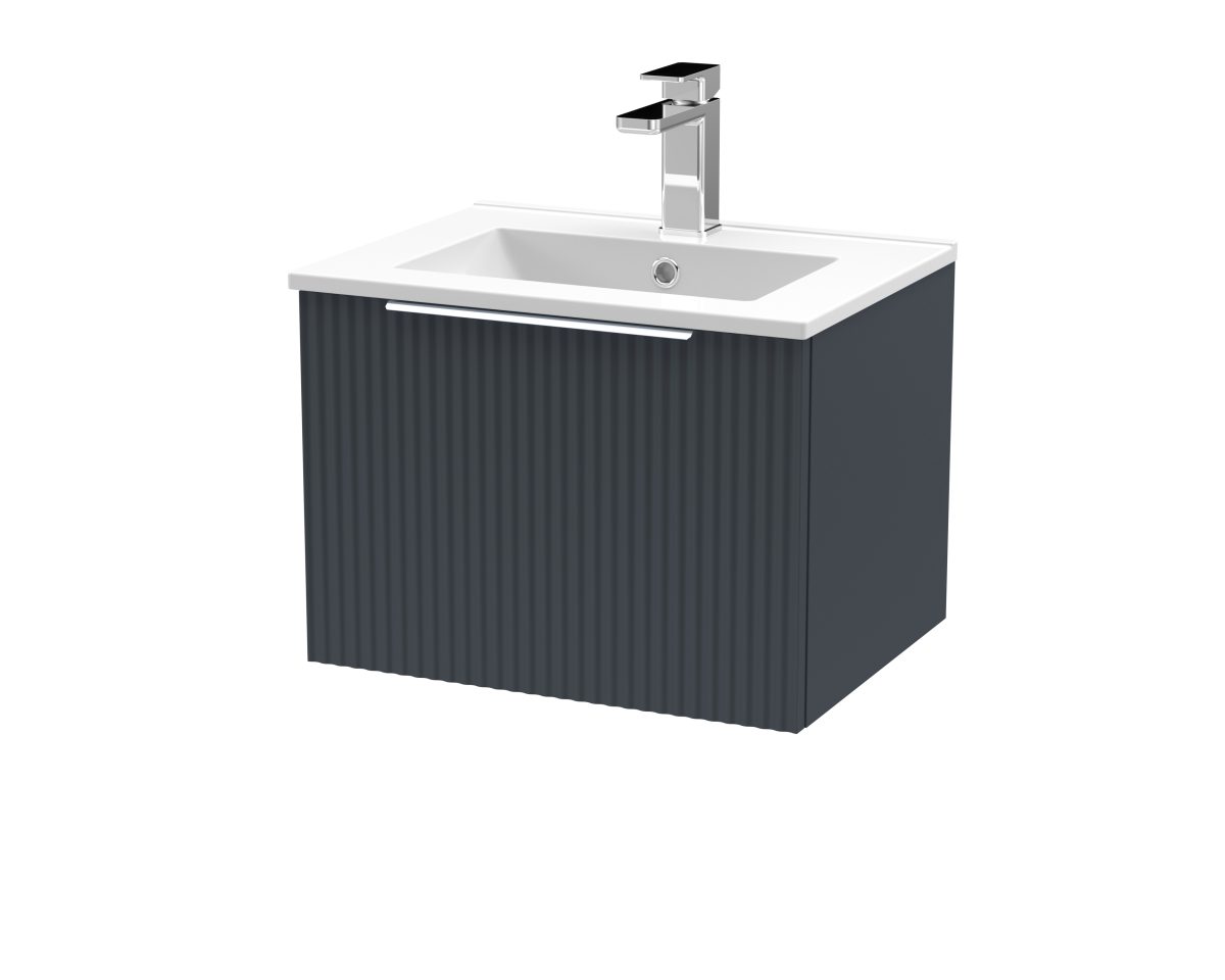 500mm Wall Hung Single Drawer Vanity & Basin 2 - Image 1