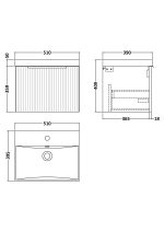 500mm Wall Hung Single Drawer Vanity & Basin 3 - Image 3