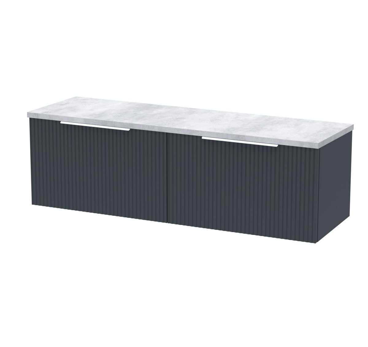 1200 Wall Hung 2-Drawer Vanity & Laminate Worktop - Image 1