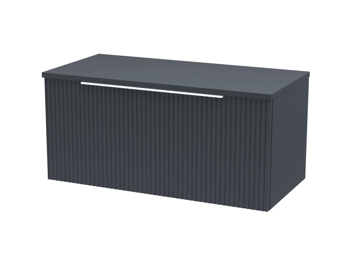 800mm Wall Hung Single Drawer Vanity & Worktop - Image 1