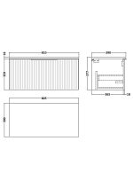 800mm Wall Hung Single Drawer Vanity & Worktop - Image 2