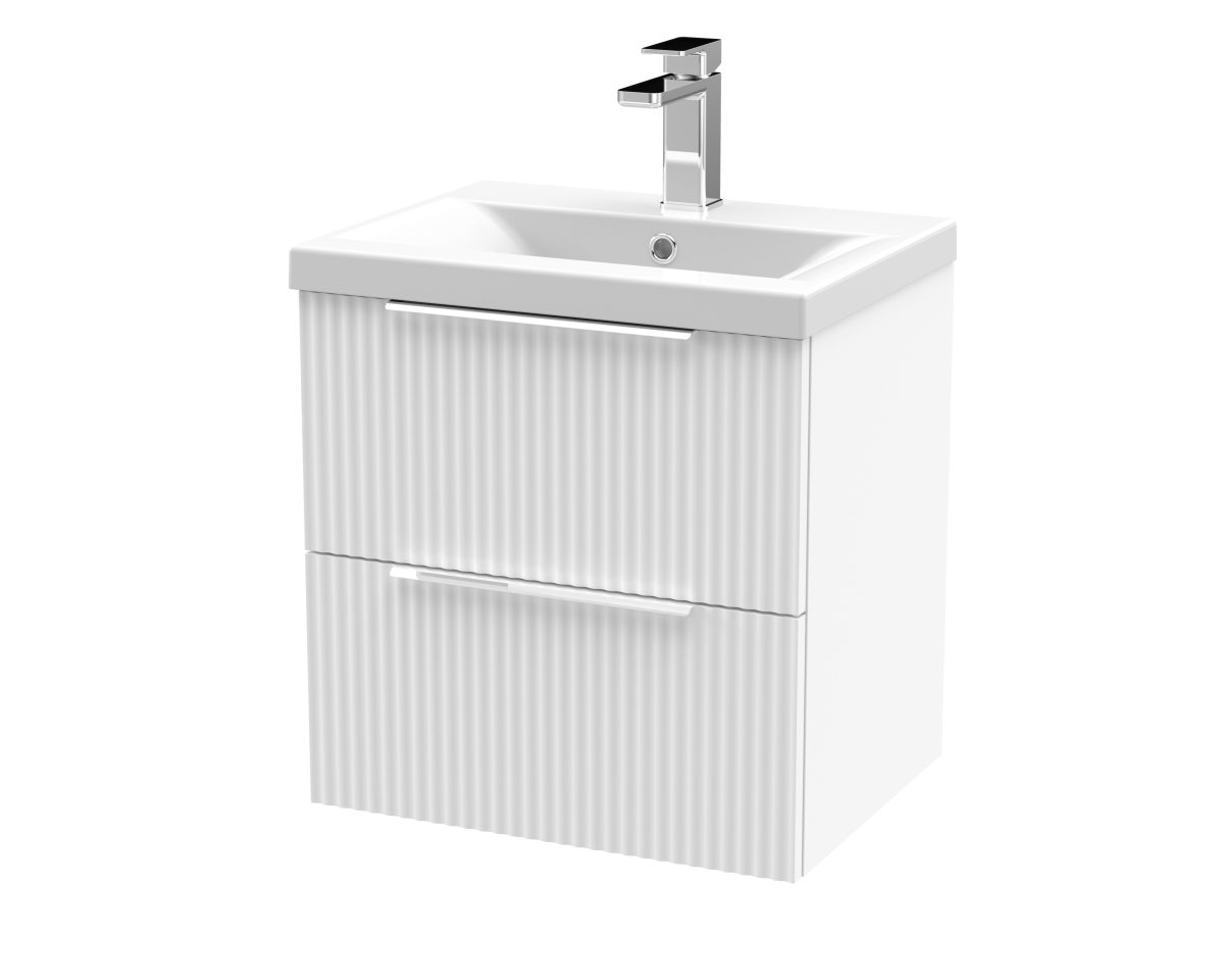 500mm Wall Hung 2 Drawer Vanity & Basin 1 - Image 1