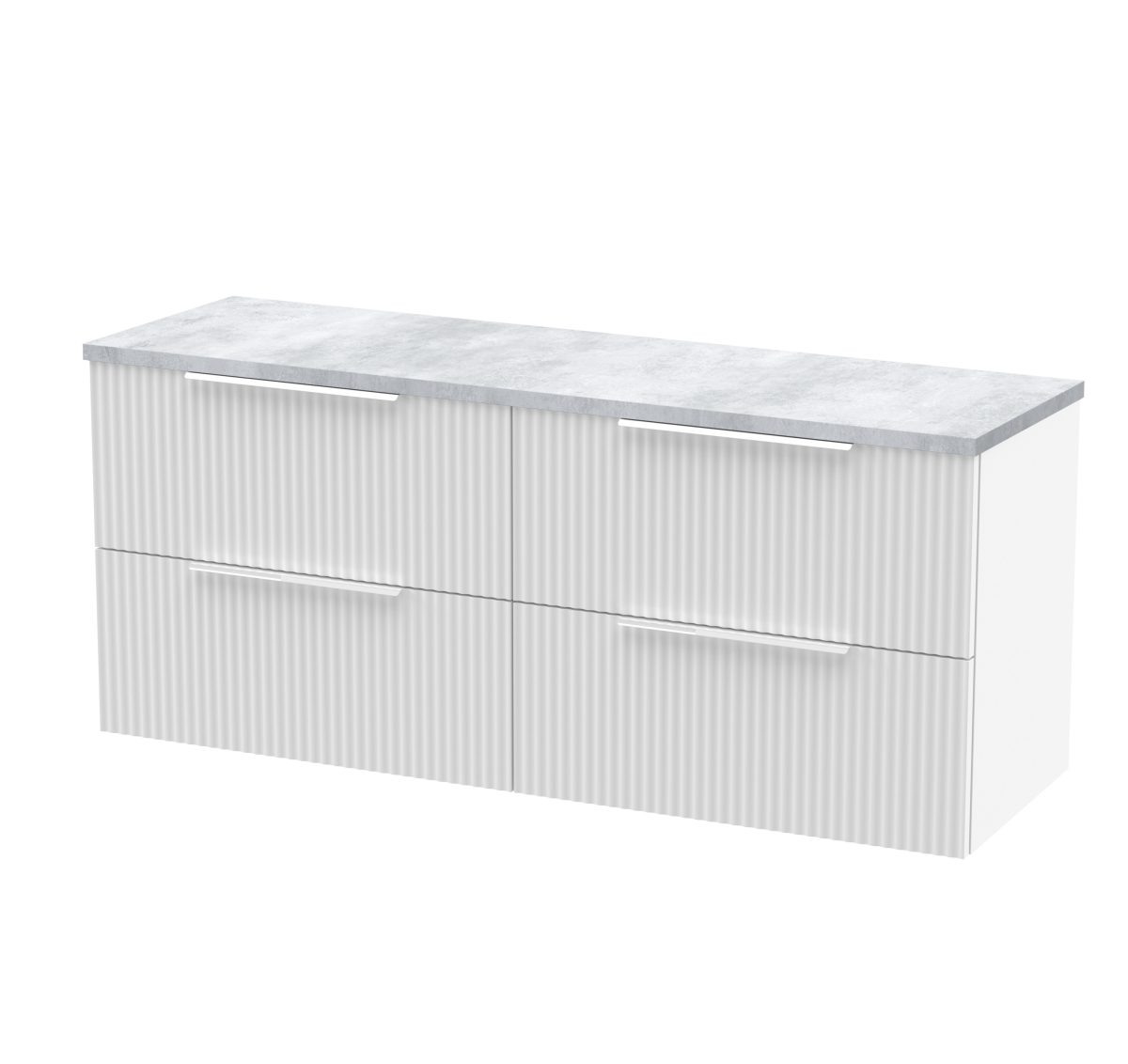 1200 Wall Hung 4-Drawer Vanity & Laminate Worktop - Image 1