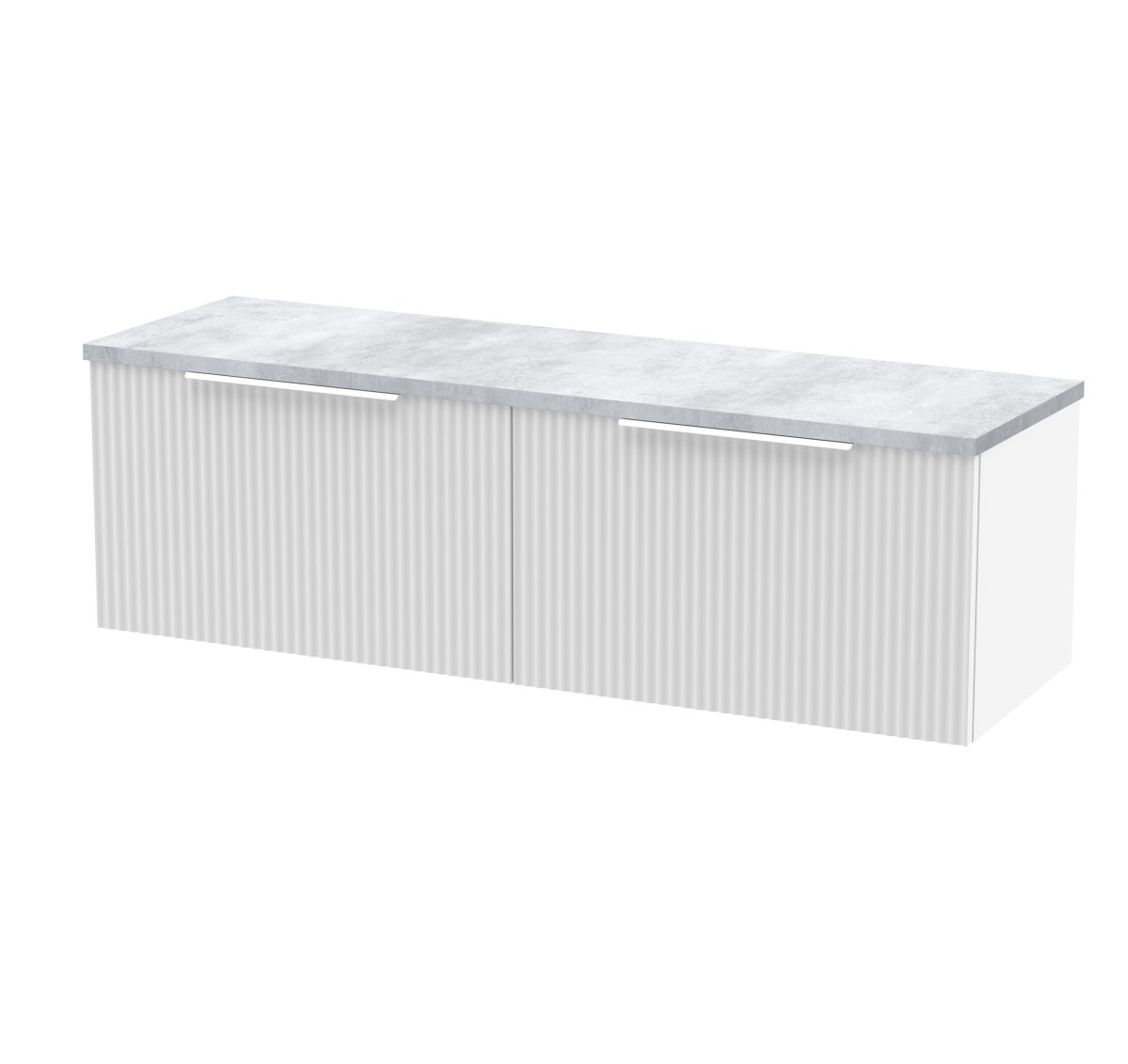 1200 Wall Hung 2-Drawer Vanity & Laminate Worktop - Image 1