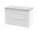 800mm Wall Hung 2 Drawer Vanity & Laminate Top