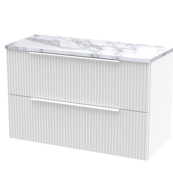 800mm Wall Hung 2-Drawer Vanity & Laminate Worktop