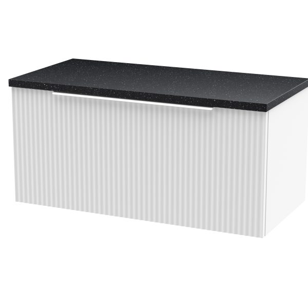 800mm Wall Hung Single Drawer Vanity & Laminate Top