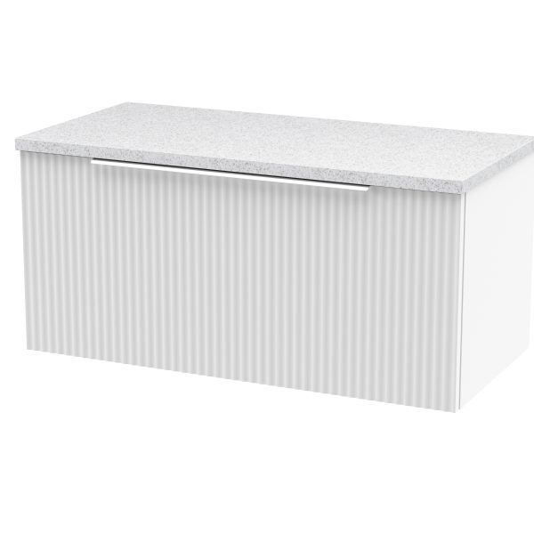 800mm Wall Hung Single Drawer Vanity & Laminate Top