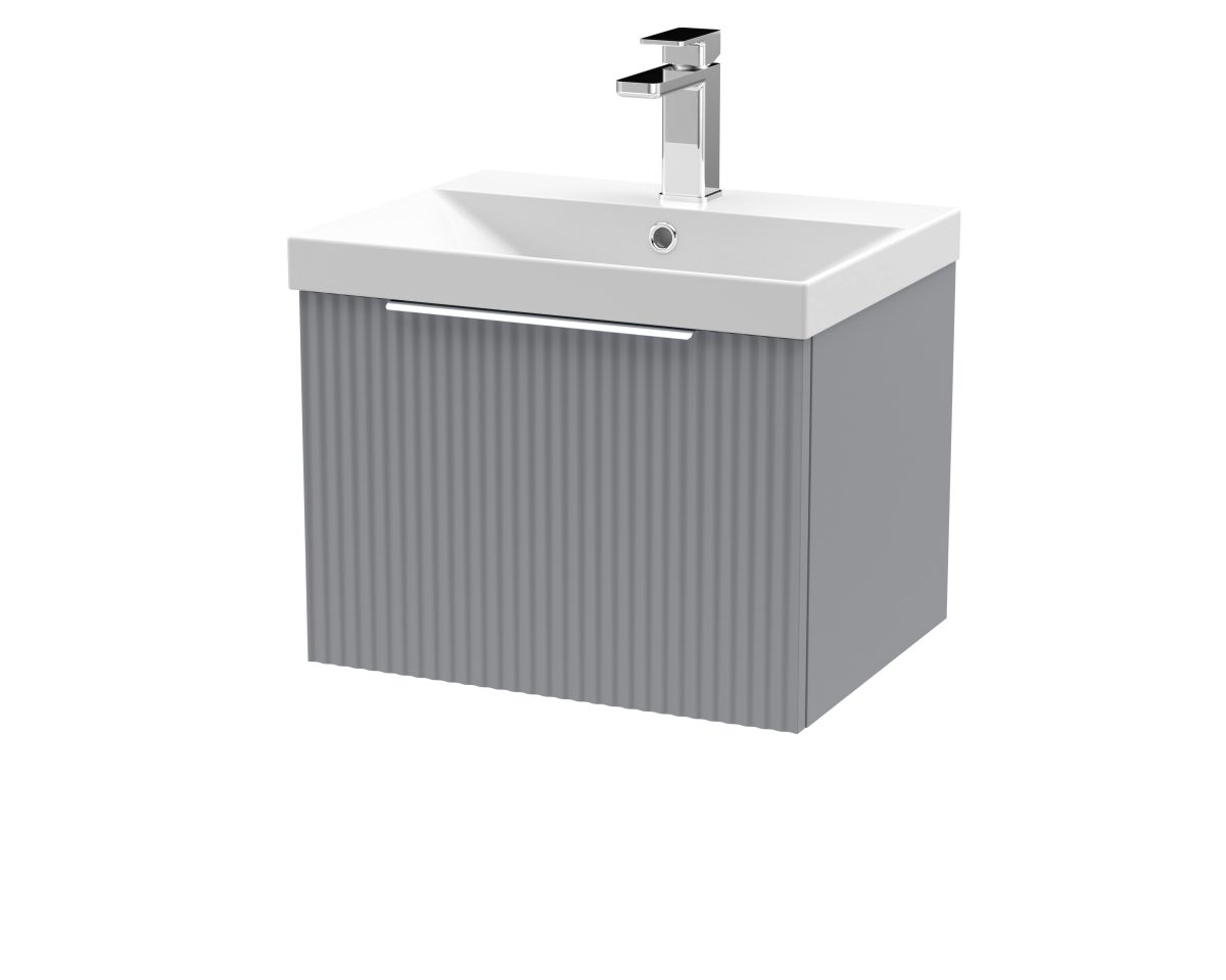 500mm Wall Hung Single Drawer Vanity & Basin 3 - Image 1