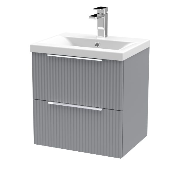 500mm Wall Hung 2 Drawer Vanity & Basin 1