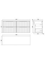 1200 Wall Hung 4-Drawer Vanity & Laminate Worktop - Image 2