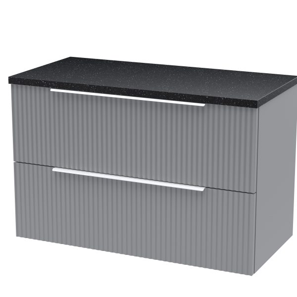 800mm Wall Hung 2 Drawer Vanity & Laminate Top