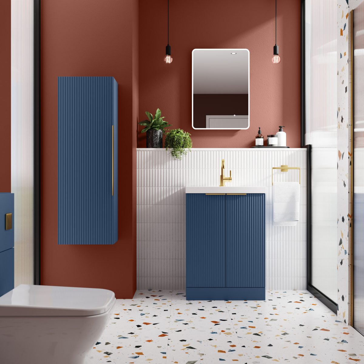 600mm Floor Standing 2 Door Vanity & Basin 3 - Image 2